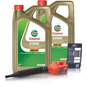 Castrol 10 L EDGE 5W-40 + Ölwechsel-Anhänger + Einfülltrichter [Hersteller-Nr. 15F7D7]