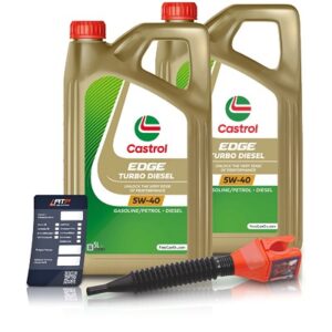 Castrol 10 L EDGE Turbo 5W-40 + Ölwechsel-Anhänger + Einfülltrichter [Hersteller-Nr. 15F81B]