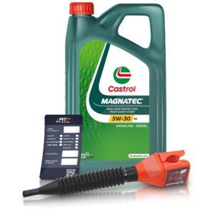 Castrol 5 L Magnatec 5W-30 A5 + Ölwechsel-Anhänger + Einfülltrichter [Hersteller-Nr. 15F909]