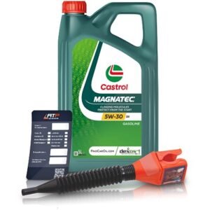 Castrol 5 L Magnatec 5W-30 DX + Ölwechsel-Anhänger + Einfülltrichter [Hersteller-Nr. 15F6E1]