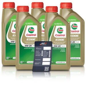 Castrol 5x 1 L EDGE 0W-20 LL IV + Ölwechsel-Anhänger [Hersteller-Nr. 15F610]