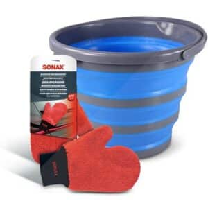 Enva Faltbarer Eimer 10L + SONAX WaschHandschuh [Hersteller-Nr. 41108926]