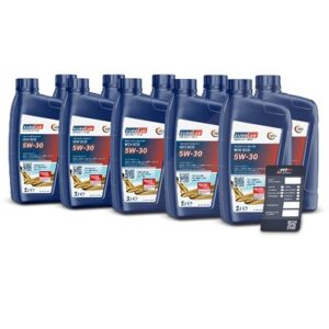 Eurolub 10x 1 L WIV ECO SAE 5W/30 + Ölwechsel-Anhänger [Hersteller-Nr. 211001]