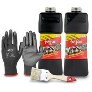 Fertan 2x 1 L Rostkonverter+Pinsel+1 Paar Arbeitshandschuhe [Hersteller-Nr. 40665755]