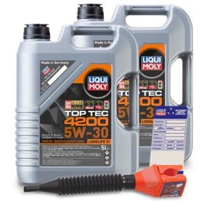 Liqui Moly 10 L Top Tec 4200 5W-30 + Ölw.-Anhänger + Trichter [Hersteller-Nr. 3707]