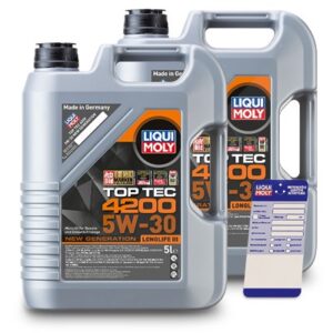 Liqui Moly 10 L Top Tec 4200 5W-30 + Ölwechsel-Anhänger [Hersteller-Nr. 3707]