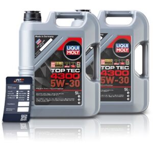 Liqui Moly 10 L Top Tec 4300 5W-30 + Ölwechsel-Anhänger [Hersteller-Nr. 3741]