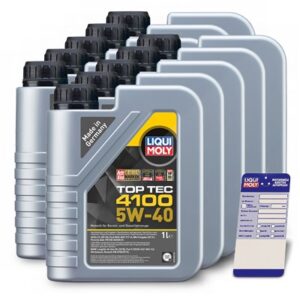 Liqui Moly 10x 1 L Top Tec 4100 5W-40 + Ölwechsel-Anhänger [Hersteller-Nr. 3700]