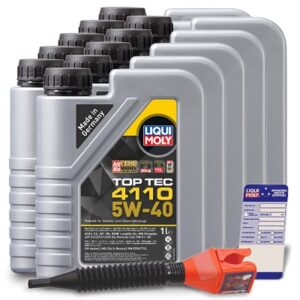 Liqui Moly 10x 1 L Top Tec 4110 5W-40 + Ölwechsel-Anhänger + Einfülltrichter [Hersteller-Nr. 21478]