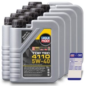 Liqui Moly 10x 1 L Top Tec 4110 5W-40 + Ölwechsel-Anhänger [Hersteller-Nr. 21478]