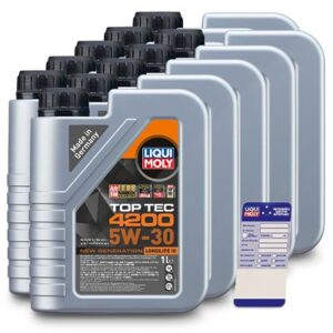 Liqui Moly 10x 1 L Top Tec 4200 5W-30 + Ölwechsel-Anhänger [Hersteller-Nr. 10802800]