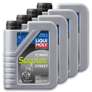 Liqui Moly 4x 1 L MOTORÖL Motorbike 2T Basic Scooter Street [Hersteller-Nr. 1619]
