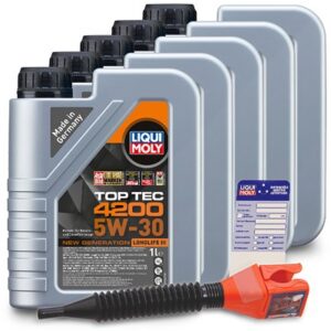 Liqui Moly 5x 1 L Top Tec 4200 5W-30+ Ölw.-Anhänger+ Trichter [Hersteller-Nr. 10802791]