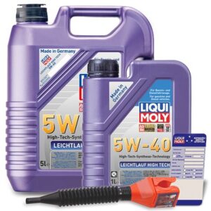 Liqui Moly 6 L Leichtlauf High Tech 5W-40 + Ölwechsel-Anhänger + Einfülltric [Hersteller-Nr. 3864]