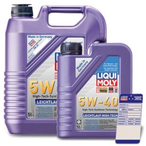 Liqui Moly 6 L Leichtlauf High Tech 5W-40 + Ölwechsel-Anhänger [Hersteller-Nr. 3864]