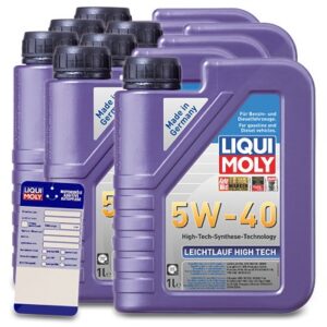 Liqui Moly 7x 1 L Leichtlauf High Tech 5W-40 + Ölwechsel-Anhänger [Hersteller-Nr. 3863]