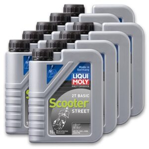 Liqui Moly 9x 1 L MOTORÖL Motorbike 2T Basic Scooter Street [Hersteller-Nr. 1619]