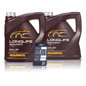 Mannol 2x 4 L Longlife 504/507 5W-30 + Ölwechsel-Anhänger [Hersteller-Nr. MN7715-4]