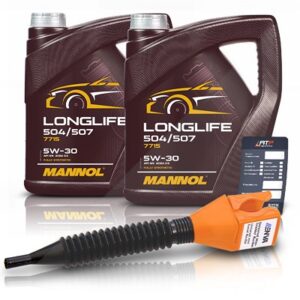 Mannol 2x 4 L Longlife 504/507 5W-30+Ölwechsel-Anhänger+Trichter [Hersteller-Nr. MN7715-4]