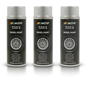 Motip 3x 400 ml CAR'S Rallye-Lack Spraydose Alu Felgensilber [Hersteller-Nr. 385919]