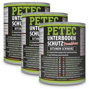 Petec 3x 1 L Unterbodenschutz Bitumen schwarz [Hersteller-Nr. 73100]