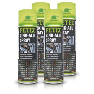 Petec 4x 500 ml Zink-Alu-Spray Grundierung [Hersteller-Nr. 71050]