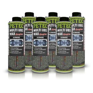 Petec 6x 1000 ml Multi UBS Wax schwarz Saugdose [Hersteller-Nr. 73420]