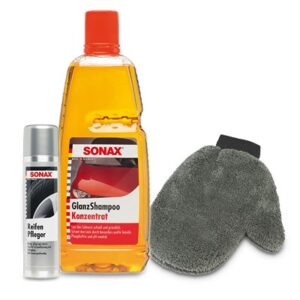 Sonax 1 L GlanzShampoo Konzentrat + 400ml ReifenPfleger + Wasch- und P [Hersteller-Nr. 3143000]