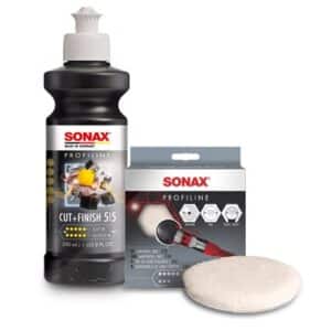 Sonax 1x 250ml PROFILINE Poliermittel Cut + Finish + Lammwollpad 133mm [Hersteller-Nr. 02251410]