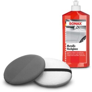 Sonax 1x 500ml MetallicHochglanz + Hand Polierpad Ø 20 cm Set [Hersteller-Nr. 40830639]