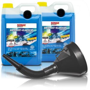 Sonax 2x 5 L AntiFrost+KlarSicht Konzentrat Scheibenfrostschutz+Trichte [Hersteller-Nr. 03325050]