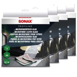 Sonax 4x 3 Stk Microfasertuch Glas [Hersteller-Nr. 04515410]