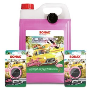 Sonax 5 L ScheibenReiniger + 2x Lufterfrischer Sweet Flamingo [Hersteller-Nr. 40698366]